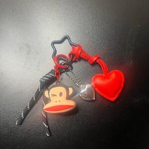 Paul Frank Red and Black Tote Charm